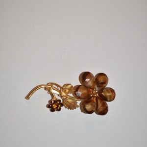 Gold Flower Brooch